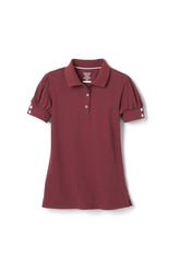 Short Sleeve Jersey Polo with Rhinestone Buttons - FINAL SALE