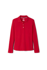 5-Pack Long Sleeve Fitted Interlock Polo with Picot Collar (Feminine Fit)