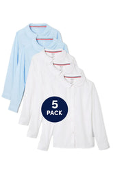 5-Pack Long Sleeve Peter Pan Collar Blouse