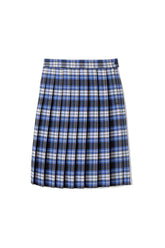 At The Knee Plaid Pleated Skirt