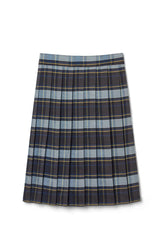 Below The Knee Plaid Pleated Skirt