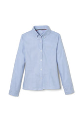 Long Sleeve Oxford Blouse with Princess Seams - FINAL SALE