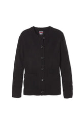Girls Anti-Pill Crew Neck Cardigan Sweater - FINAL SALE