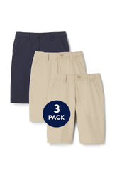 3-Pack Boys' Flat Front Stretch Performance Short