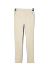 Girls' Pull-On Skinny Fit Stretch Twill Pant with Striped Elastic Waistband - FINAL SALE
