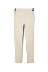 Girls' Pull-On Skinny Fit Stretch Twill Pant with Striped Elastic Waistband - FINAL SALE