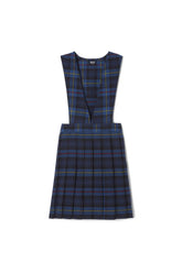 V-Neck Pleated Plaid Jumper - FINAL SALE