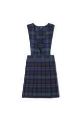 Plaid V-Neck Pleated Jumper
