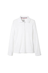 5-Pack Long Sleeve Interlock Polo with Picot Collar (Feminine Fit)