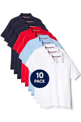 10-Pack Short Sleeve Pique Polo