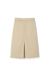 Below The Knee Kick Pleat Skirt