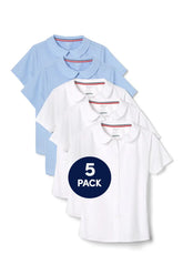 5-Pack Short Sleeve Modern Peter Pan Blouse