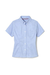 Short Sleeve Oxford Blouse with Princess Seams - FINAL SALE