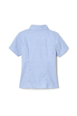 Short Sleeve Oxford Blouse with Princess Seams - FINAL SALE