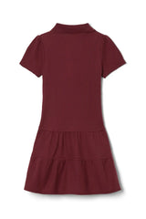 Short Sleeve Ruffle Piqué Polo Dress