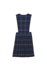 Plaid V-Neck Pleated Jumper