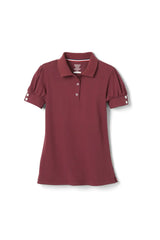 Short Sleeve Jersey Polo with Rhinestone Buttons - FINAL SALE