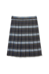 At The Knee Plaid Pleated Skirt
