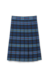 Below The Knee Plaid Pleated Skirt