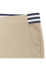 Girls' Pull-On Skinny Fit Stretch Twill Pant with Striped Elastic Waistband - FINAL SALE
