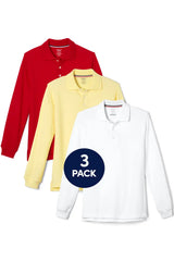 3-Pack Long Sleeve Pique Polo
