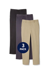 3-Pack Boys' Relaxed Fit Twill Pant