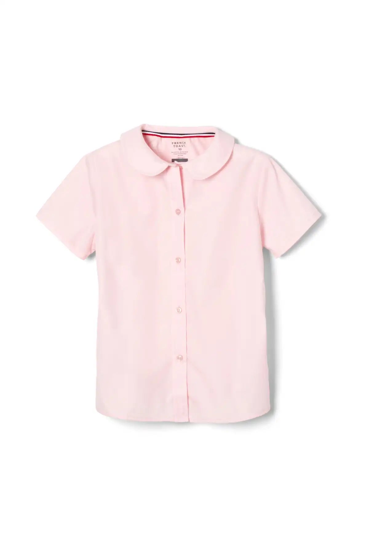 Pink Short Sleeve Peter Pan Blouse - FINAL SALE