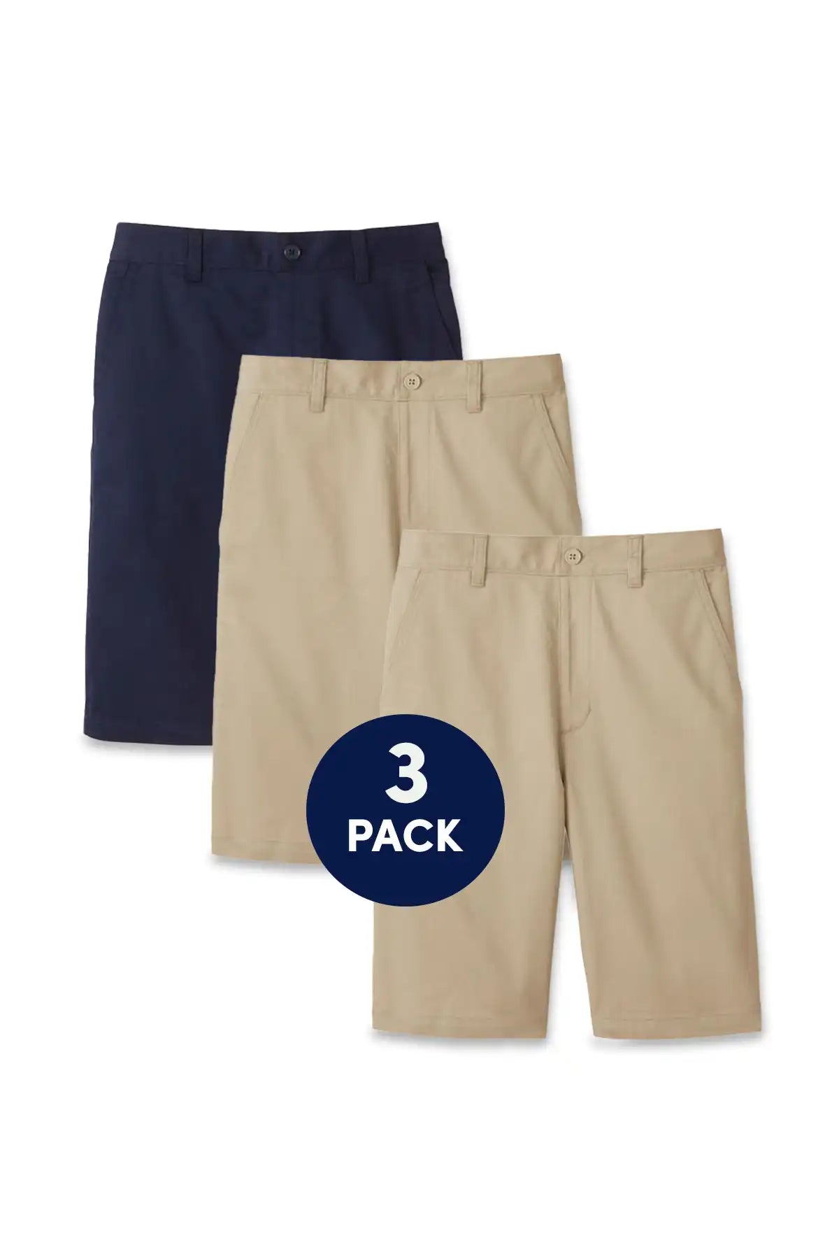 3-Pack Boys' Pull-On Twill Short