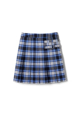 Plaid Pleated Two-Tab Skort