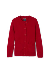 Girls Anti-Pill Crew Neck Cardigan Sweater - FINAL SALE