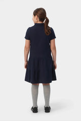 Short Sleeve Ruffle Piqué Polo Dress