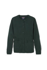 Girls Anti-Pill Crew Neck Cardigan Sweater - FINAL SALE