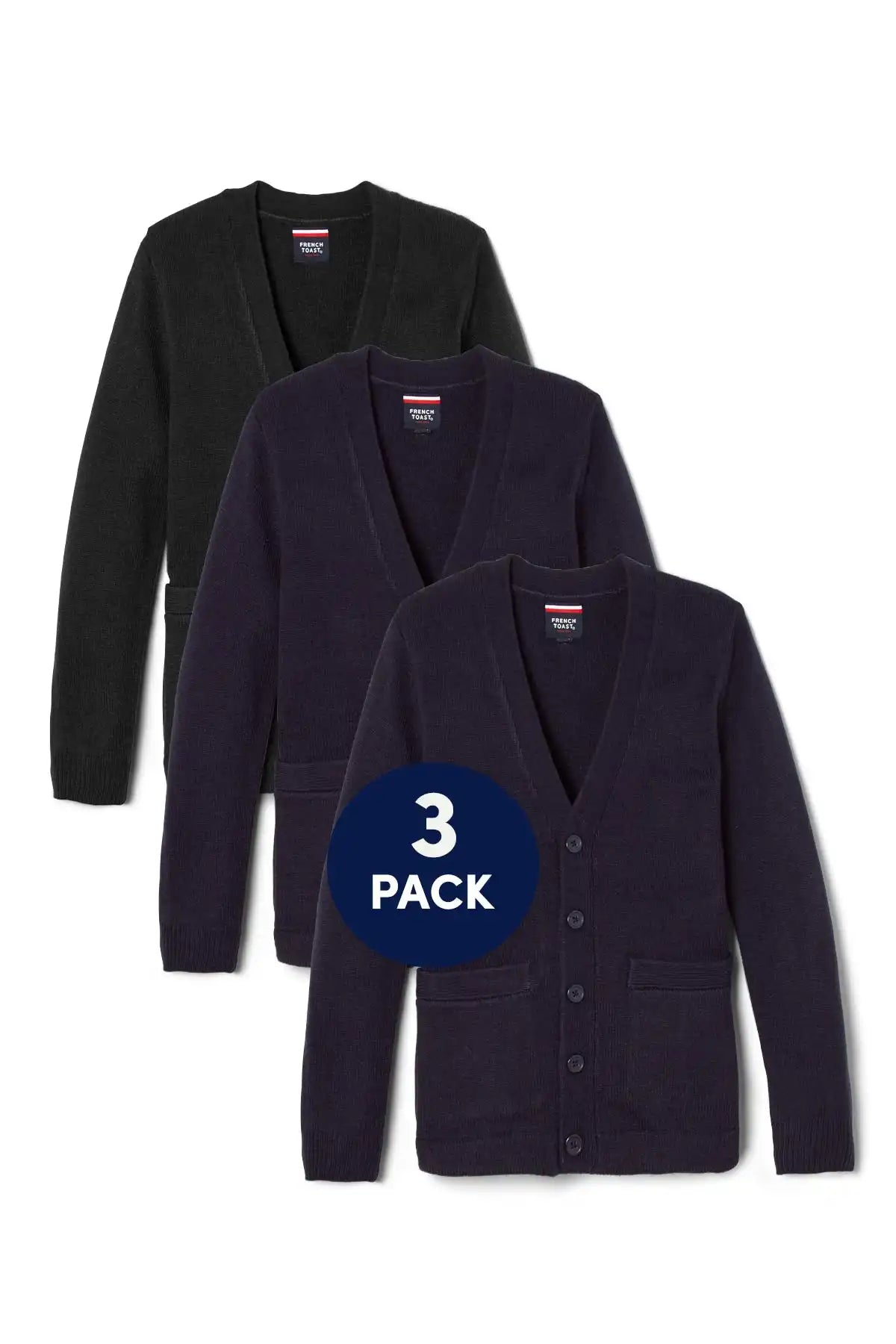 3-Pack V-Neck Sweater Cardigan