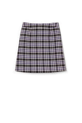 Plaid Pleated Two-Tab Skort