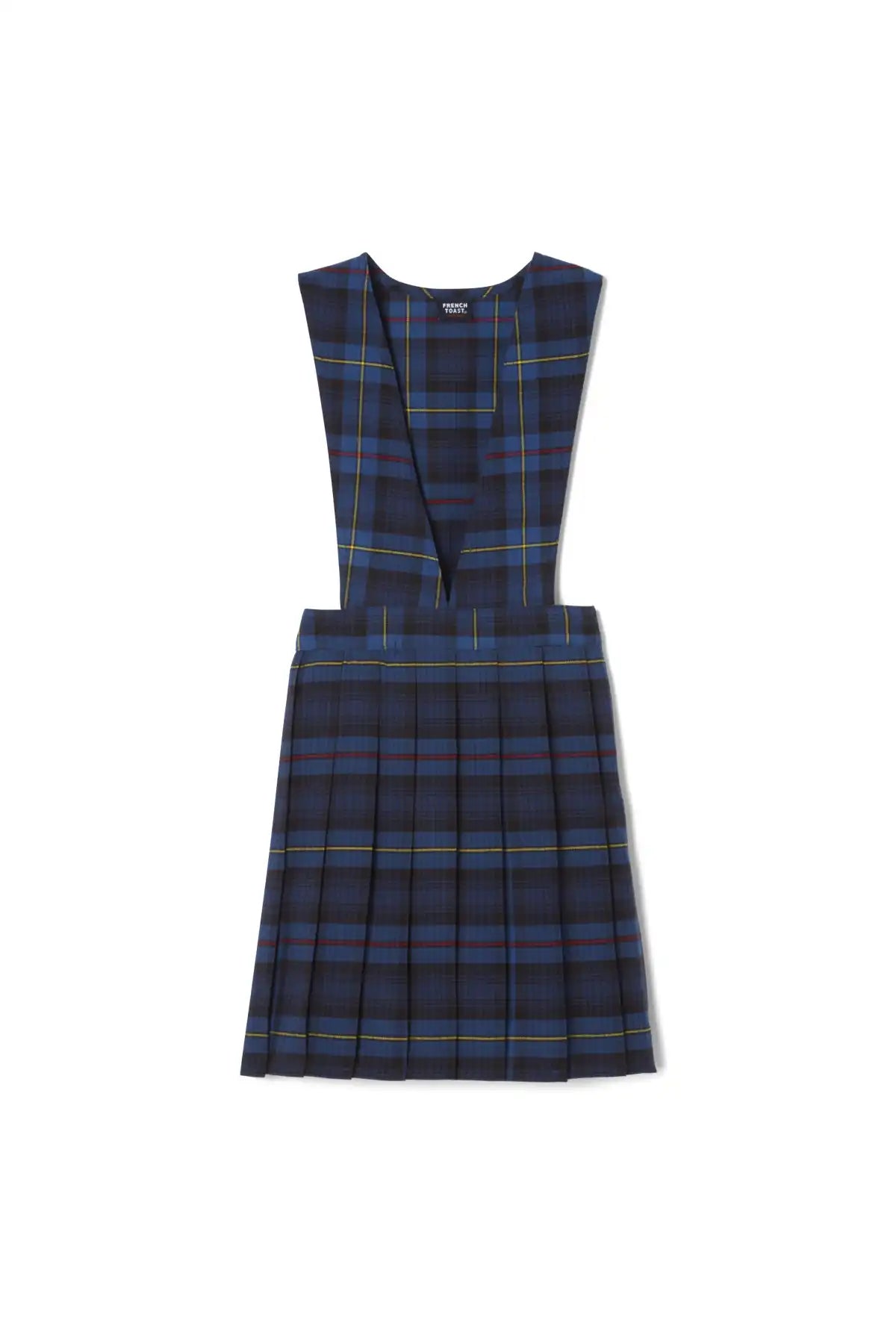V-Neck Pleated Plaid Jumper - FINAL SALE