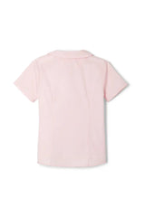 Pink Short Sleeve Peter Pan Blouse - FINAL SALE