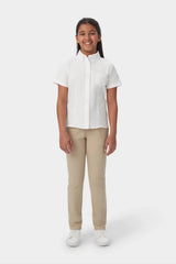 Short Sleeve Fitted Oxford Shirt (Feminine Fit)