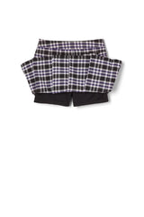 Plaid Pleated Two-Tab Skort